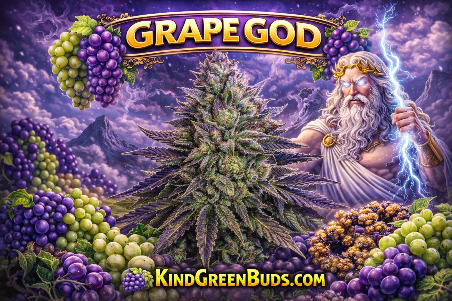 Grape God Marijuana Strain - Kind Green Buds