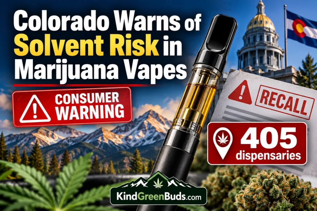 Colorado Warns Marijuana Vapes Sold at 405 Dispensaries May Contain Hazardous Solvent
